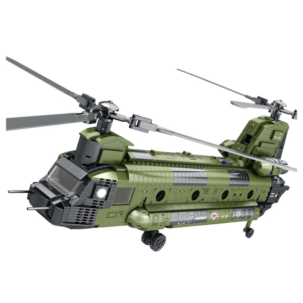 Construction Bricks Set Military Helicopter CH-47 Chinook 1451 pcs.