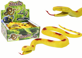 Artificial Rubber Snake Yellow with Red Patches Structural