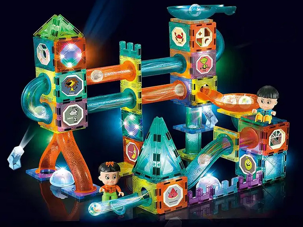 Luminous Slide For Balls Magnetic Blocks In Box 150 Elements