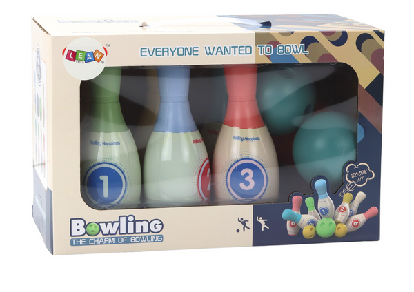 Arcade-Spiel-Set mit 6 bunten Bowling-Pins