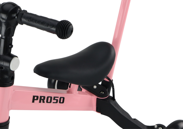 PRO50 Dreirad mit Schiebegriff Pink