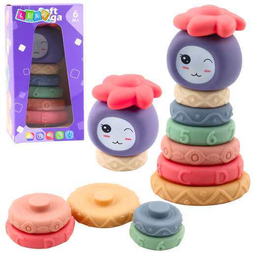 Tower of Soft Blocks Sensory Pyramid Colorful 8 pcs.