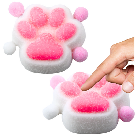 Katzenpfote Squishy Anti-Stress-Spielzeug Sensorisches Fell Squishy Weiß