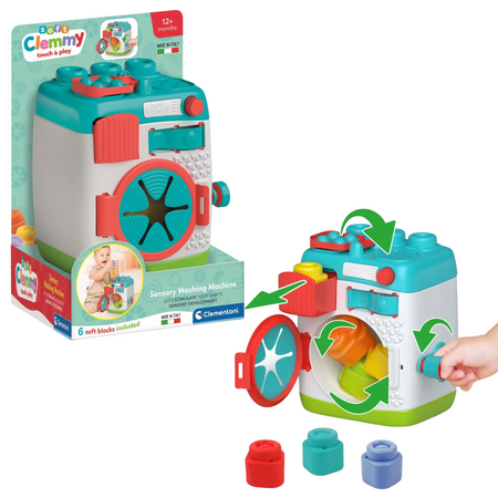 Clemmy Sensorische Waschmaschine & Sortierer für Bausteine Clementoni 17582