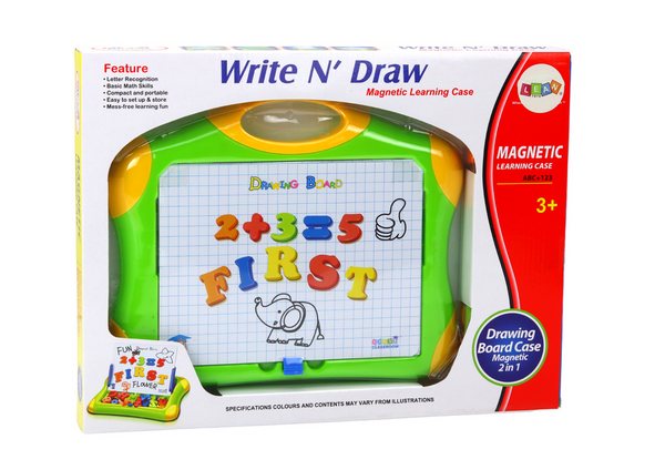 Magnetische Lerntafel, Buchstaben, Zahlen, Markierungsstift, Schwamm