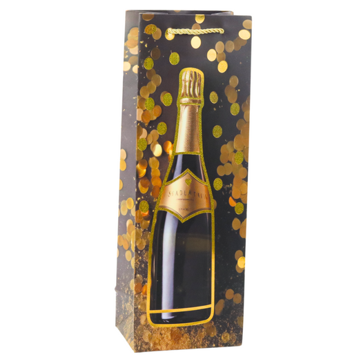 Geschenktüte für Wein, Papierflasche, Champagner, 35 x 12 x 9 cm