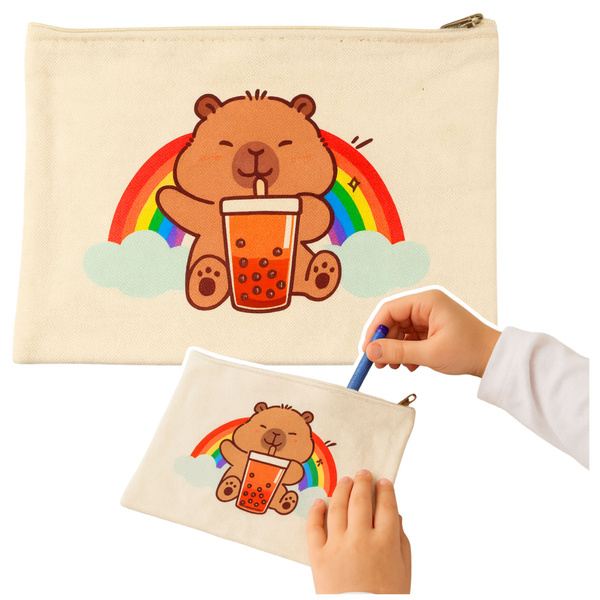 Capybara Cosmetic Bag With Zipper Practical For Accessories Pencil Case