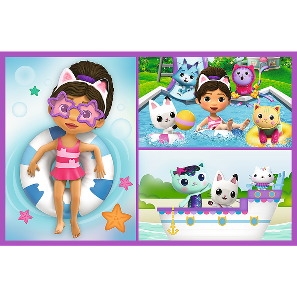 Puzzle - 2x70 - Baw się z Gabby - Koci Domek Gabi - Trefl 34438