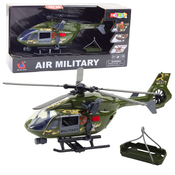 Militärhubschrauber, Militärhaken, Bahre, Lichter, Geräusche, 1:12