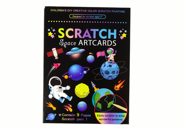 Scratch Coloring Book For Kids Outer Space
