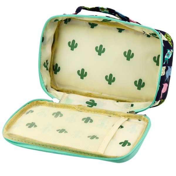 Pencil Case School Organizer Cosmetic Bag Additional Pocket Navy Blue 22.5cm