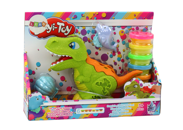 Dinosaur Playdough Set 6 Colors Dolphin Molds Scallop