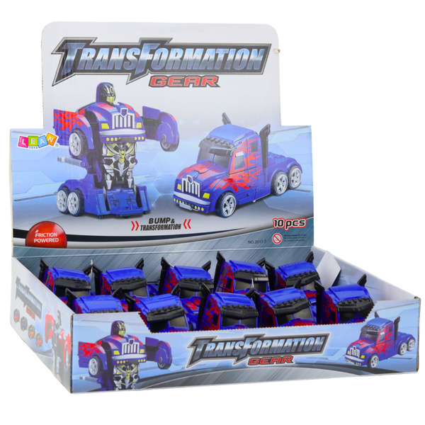 LKW Auto Roboter 2in1 Fahren Rot Muster Blau