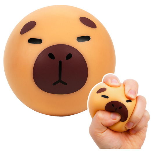 Anti-Stress-Squishy, ​​elastisch, Capybara, braun, 5,5 cm