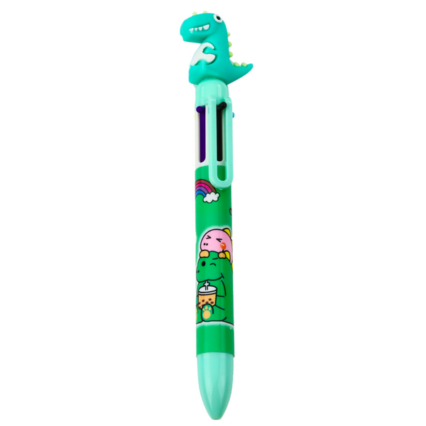 Dinosaur Figurine Pen Multicolor 0.7mm