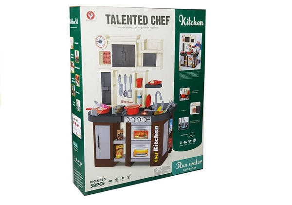 Interactive Kitchen For Children Okp Refrigerator Water Tap Accessories 58 pcs.