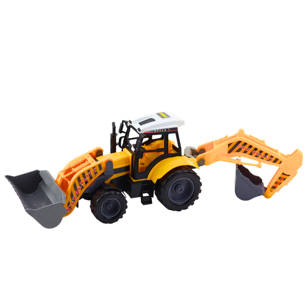 Large Backhoe Loader Agricultural Construction Mobile Yellow