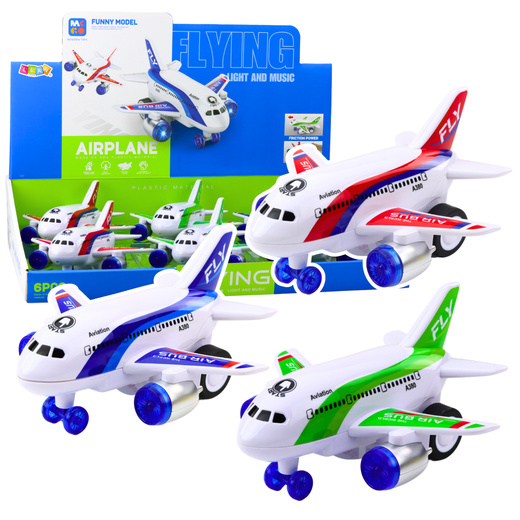 Battery Operated Passenger Plane Lights Sounds Drive Mix