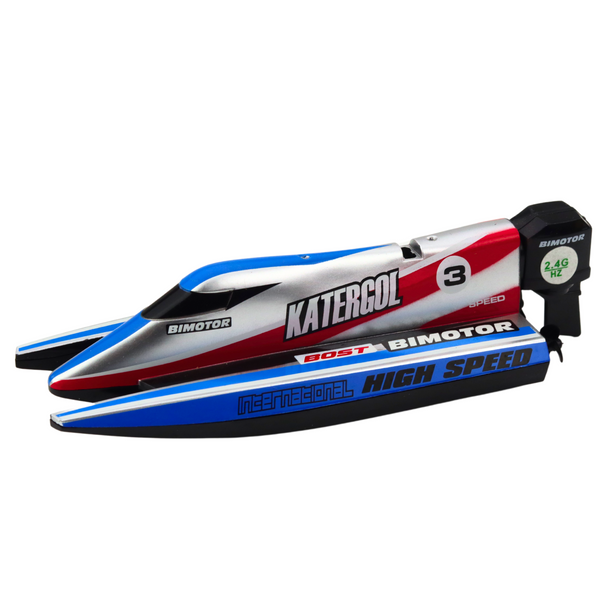 Ferngesteuertes Motorboot RC Blau-Silber 14cm