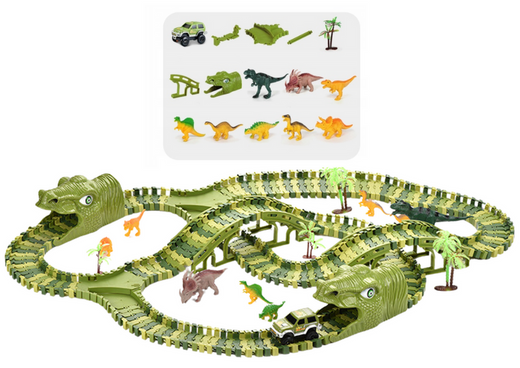 DIY Dinosaurier-Rennstrecke 240 Elemente