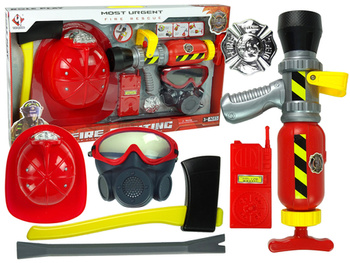 Feuerwehr Set Feuerlöscher Wasser Maske Helm Rot