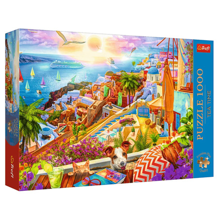 Puzzle - 1000 Premium Plus - Tea Time: Visiting Santorini Trefl 10842