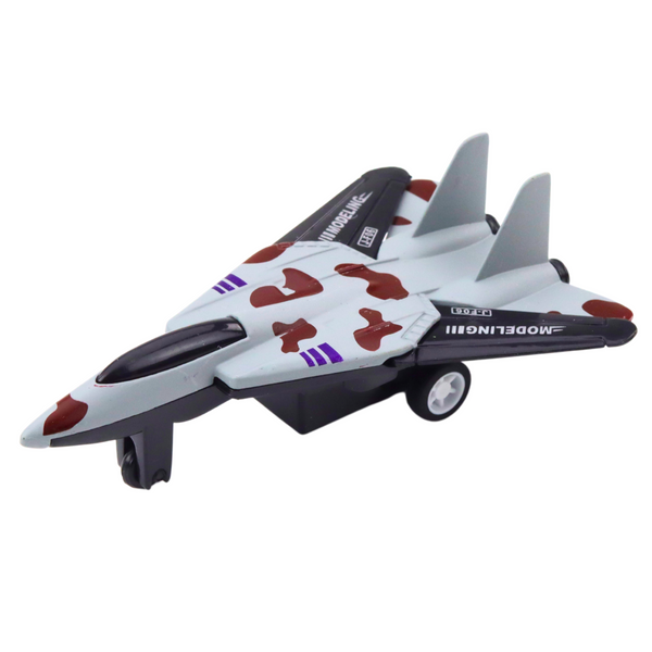 Militärjäger mit Friktionsantrieb Metall 11cm Mix