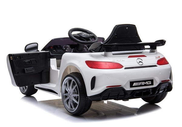 Kinderfahrzeug Mercedes GTR Weiß Ledersitz EVA-Reifen Auto