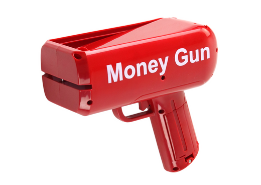 Money Gun Shooting Red Launcher Money Gun Banknotes