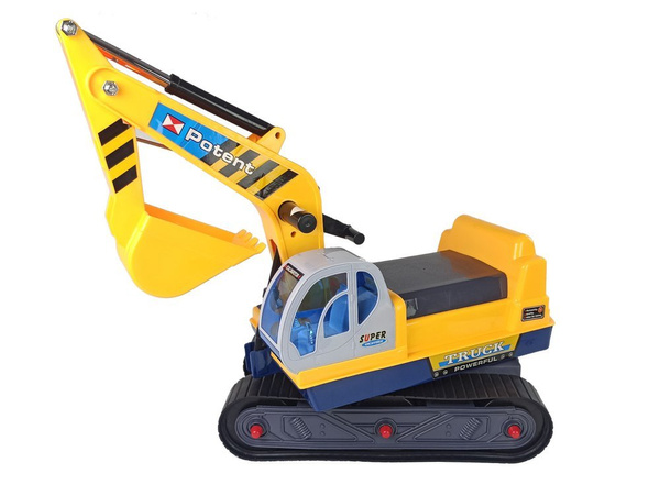 Big Excavator Construction Rider Helm Gelb