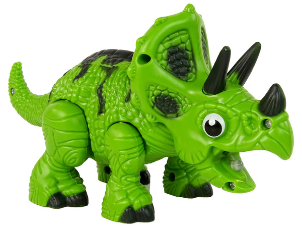 Interactive Dinosaur Triceratops Steam Water Sound Green