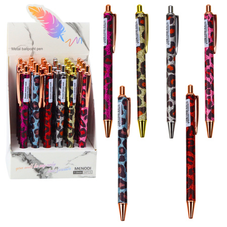 Metal Ballpoint Pen Automatic Panther Blue Ink 1.0mm