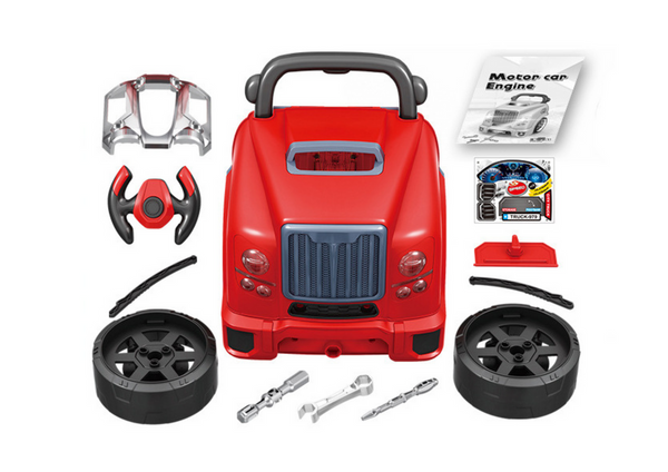 Truck Engine Disassembly DIY Kit Red Workshop