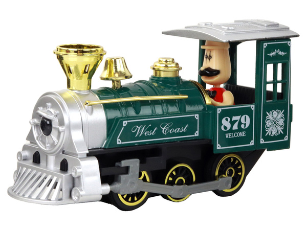 Motorisierte Lokomotive, Dampflokomotive, Mischung aus Aluminium-Soundlichtern