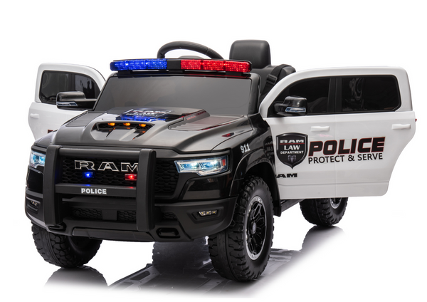 Battery Operated Car ZB618P Dodge Ram Police Black