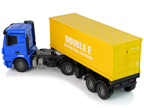 Großer ferngesteuerter LKW Mercedes Arocs Blau 1:20 Container 58 cm lang