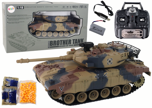 RC Panzer 1:18 Kanone Rauchschild Klingt Braun