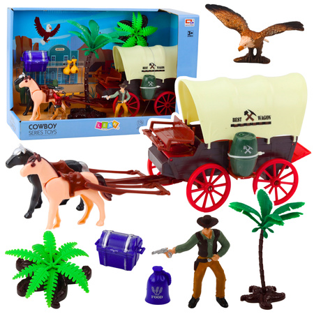 Cowboy Set Figuren Westernwagen Pferde Cowboy Palmen