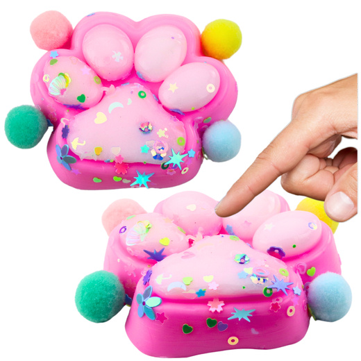 Cat Paw Anti-Stress Sensory Squishy Confetti Pink