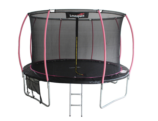 LEAN Sport Max 12ft Trampolin Schwarz-Rosa
