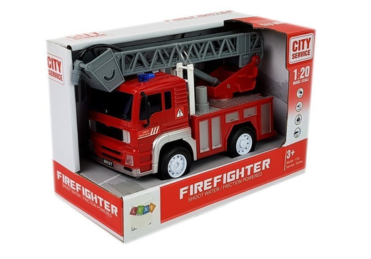 Feuerwehrauto mit Zug, Leiter, Rot 1:20 mit Ton