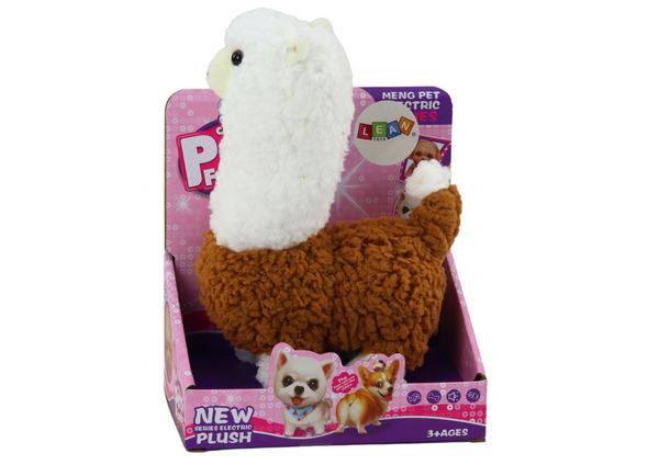 Lama Interactive Pet Brown Alpaca Walks Spiel 23 cm