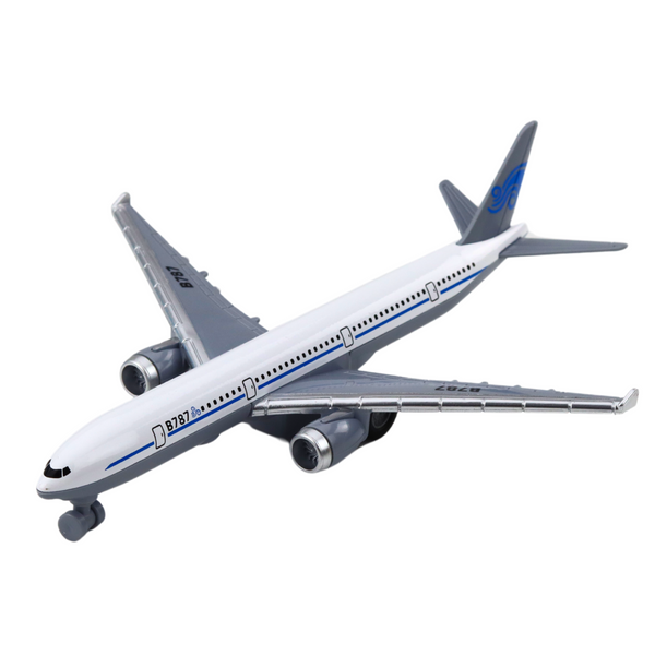 Pull-Back Passenger Plane Metal Model White Mix