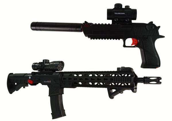 Gewehr-Wasser-Kugelpistolen-Zubehör Schwarz