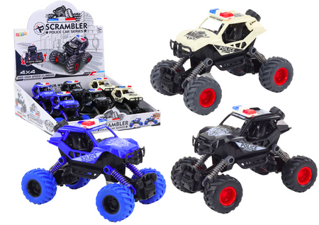 Police Car Friction Drive 3 Off-Road Colors