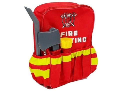 Firefighter's Set Backpack Flashlight Fire extinguisher Megaphone