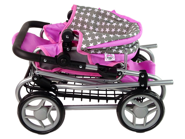 Baby Doll Stroller 2-in-1 Carrier Bag Pink Stars