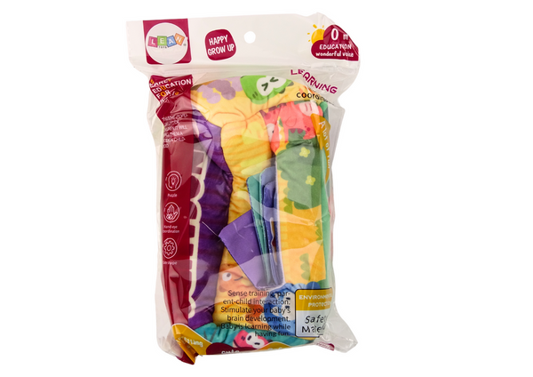 Weiche Taschentuchbox mit 6 Stoffen und 3 knisternden bunten Tüchern