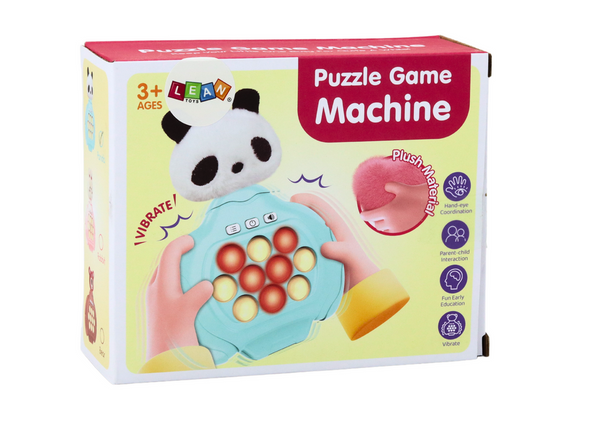 Pop-It Panda Game Plüschblaues Arcade-Konsolenpad mit Vibrationen