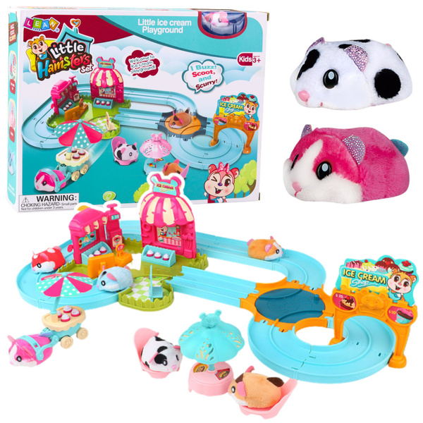 Interactive Hamster Track Ice Cream Shop Cafe Battery Operated Hamster
